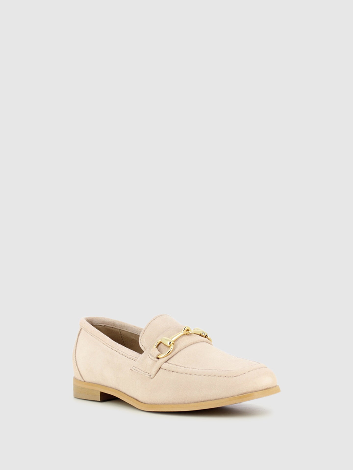 Foreva Loafers com Apliques Metálicos em Nude